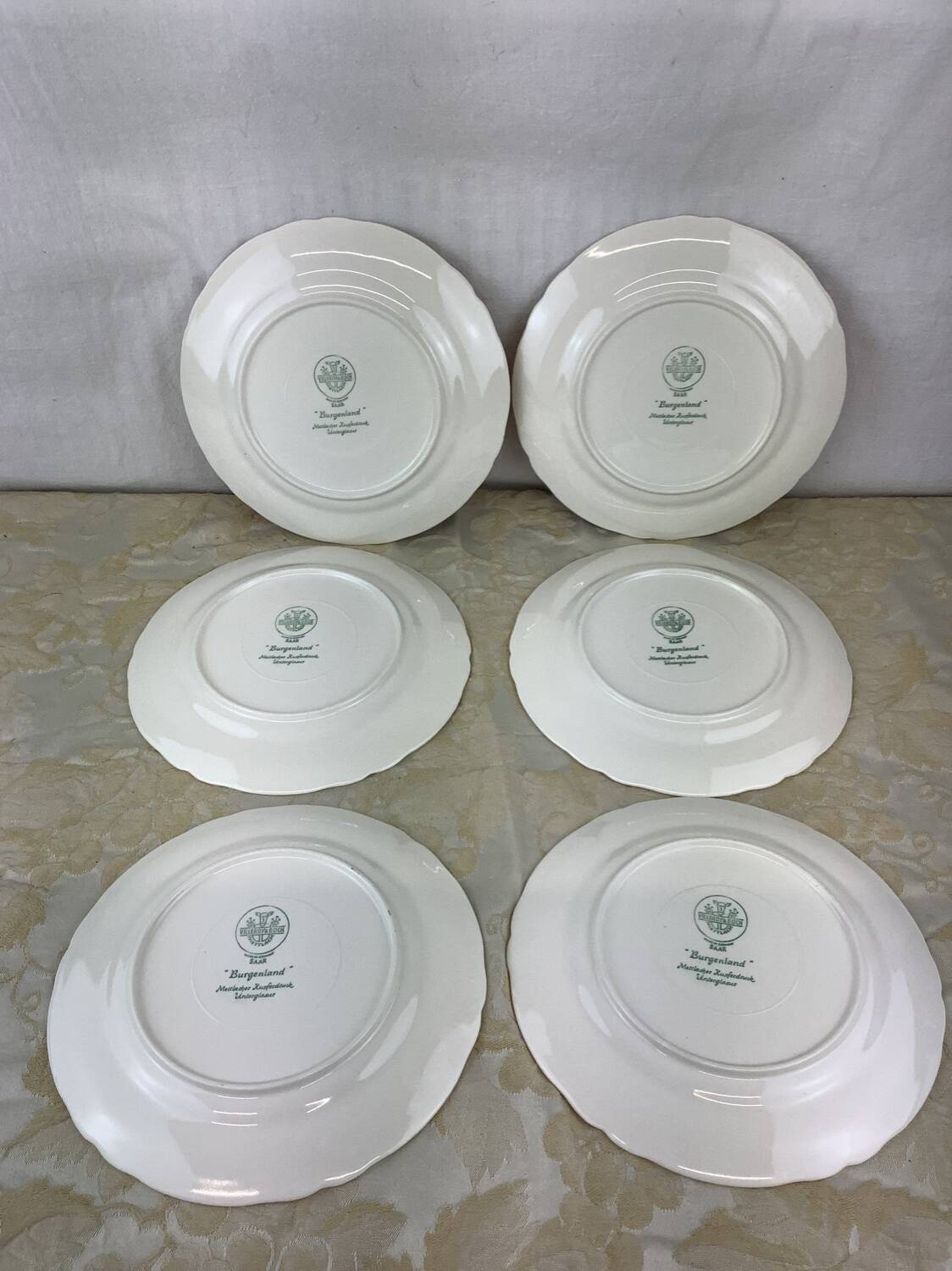 6 Old Villeroy and Boch dessert plates