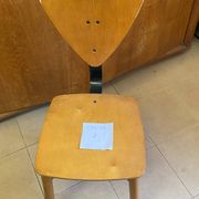 80s Italian chairs, in wood and metal