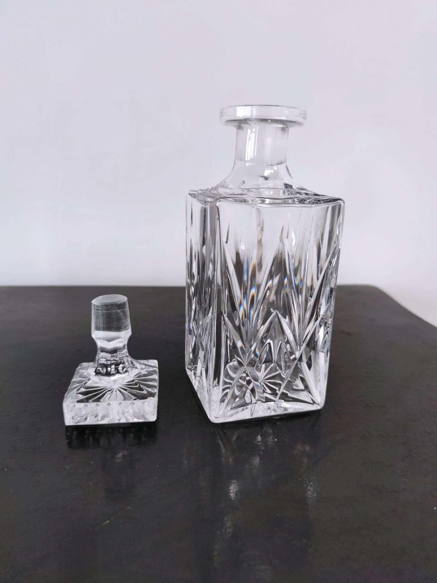 Cut glass whiskey decanter
