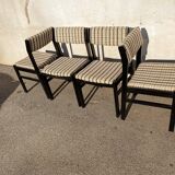 Set of 4 mobelstoff fabric chairs
