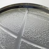 2 Bowls stainless steel edge textured glass tiles