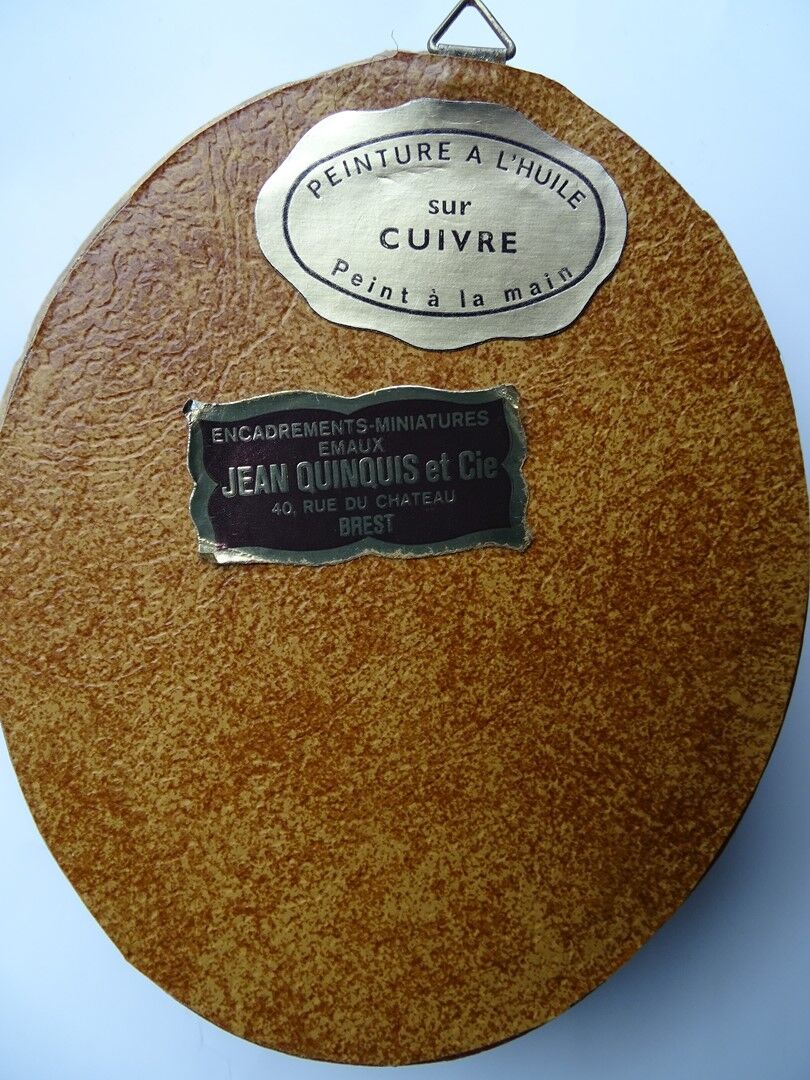 Oil paint on copper.