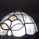 Lustre vintage en nacre et laiton