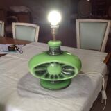 Lamp 70 years, in apple green earthenware