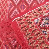 Traditional red carpet handmade in pure wool 120x225cm