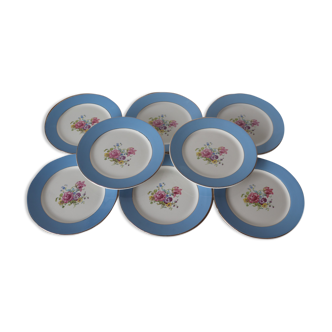 Set of 8 dessert plates Digoin Sarreguemines