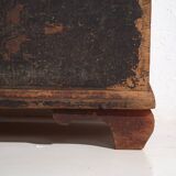 Antique long trunk painted with floral motifs (Year 1876) #1