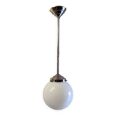 Suspension Art-déco globe opaline - mid. XXeme