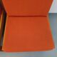 Set of 2 vintage Baumann armchairs in orange fabric and wood from the 80s