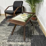 Mirror coffee table and compass legs