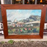 Large painting Les Halles de Paris Pierre Gogois