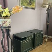 Paire de chevets art-déco en bois peint