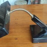 Design lamp in black lacquered wood