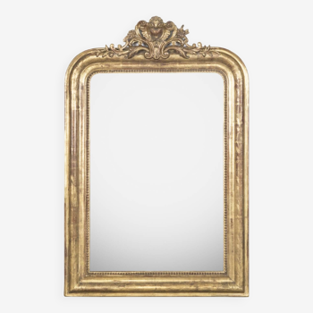 19th c louis philippe mirror with small heart crest