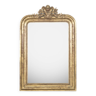 19th c louis philippe mirror with small heart crest