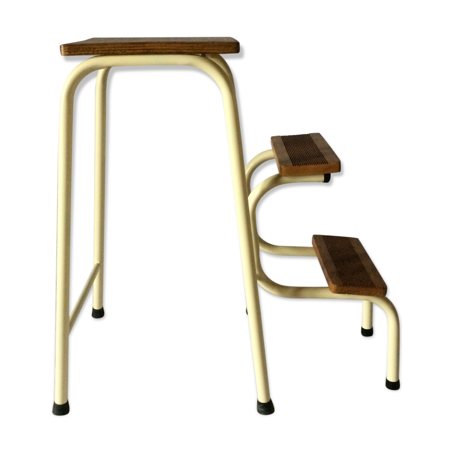 Vintage retractable stepladder stool