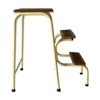 Vintage retractable stepladder stool