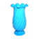 Ancient vase in turquoise blue opaline 18.5cm