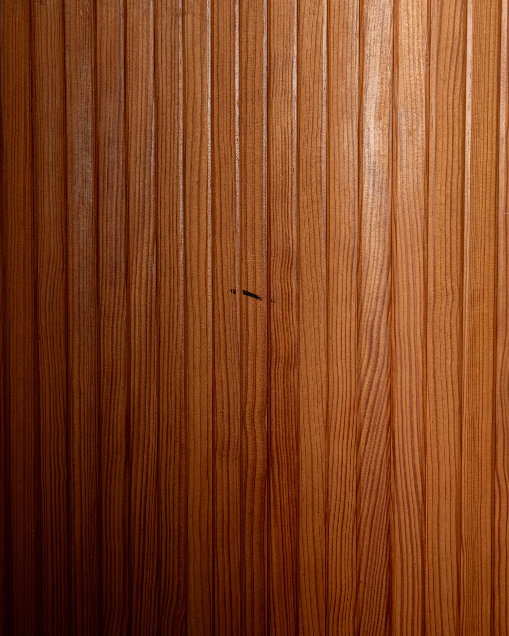 Vintage Art Deco Pine Tambour Room Divider by Jomain Baumann, 1930s