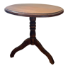 Wooden pedestal table