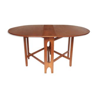 Round dining table with knockdowns, folding