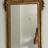 Miroir ancien en bois dorée XIXe siècle de style Louis XVI