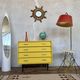 Yellow vintage Scandinavian-style chest of drawers