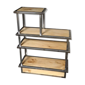 Industrial iron and wood shelves