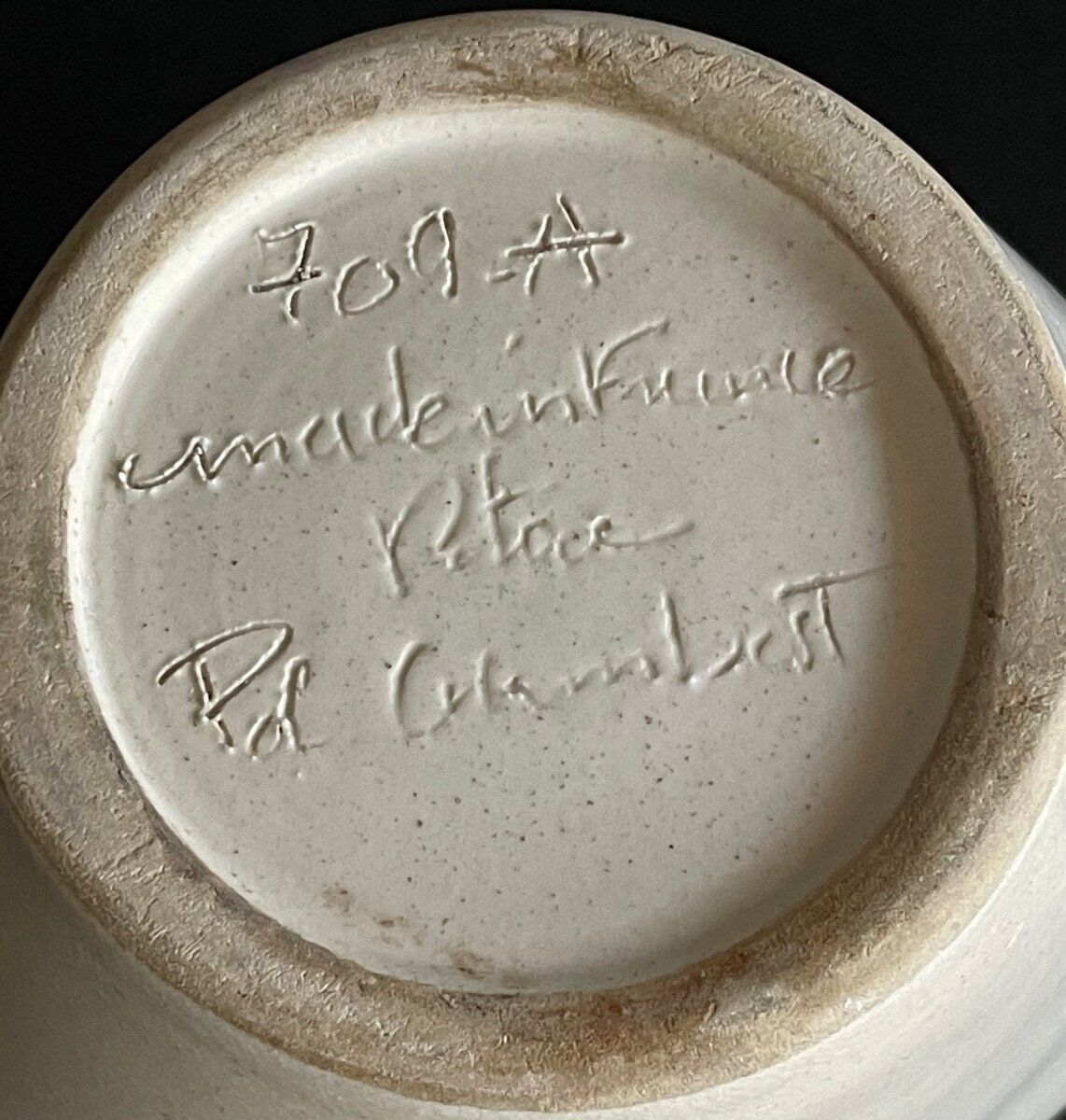 Vase en céramique Pol Chambost années 60
