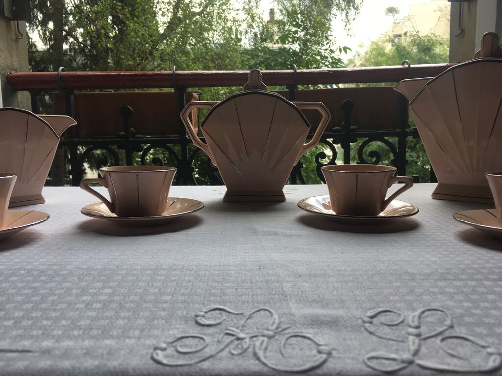 Saint Amand tiled coffee set circa 1930