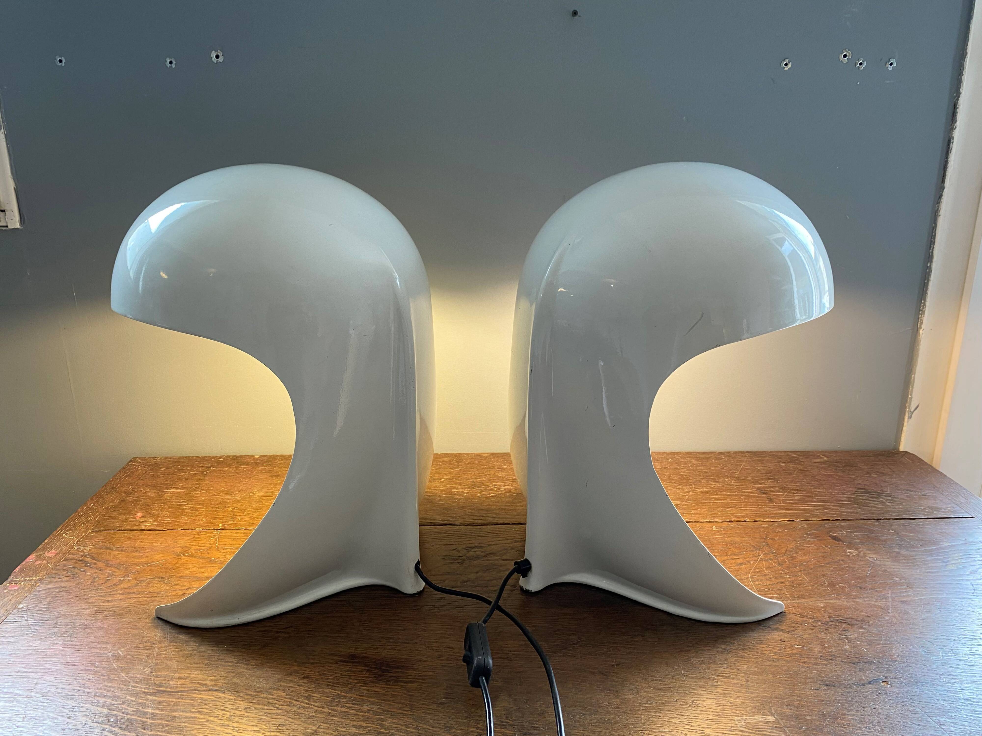 Pair of Dania lamps by Dario Tognon for Artemide vintage 1969