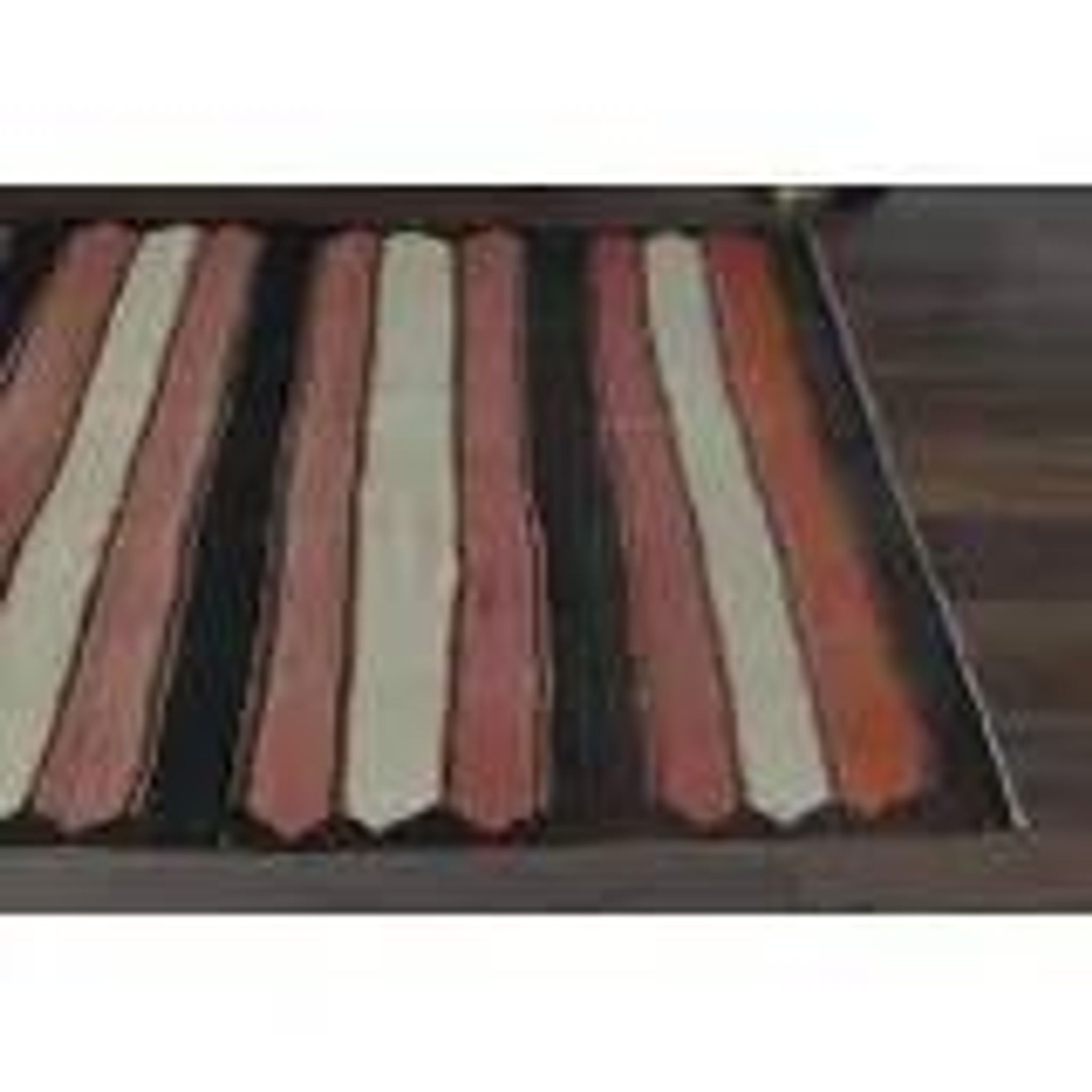 Striped Turkish Vintage Orange Beige Brown Kilim Wool Runner Rugs 142x315