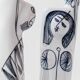 Pair of modernist nude figurative vases in porcelain by Sargadelos.