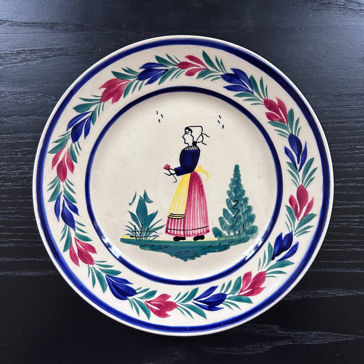 Old HB Quimper plate