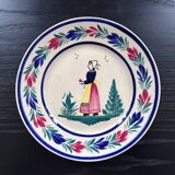 Assiette ancienne HB Quimper