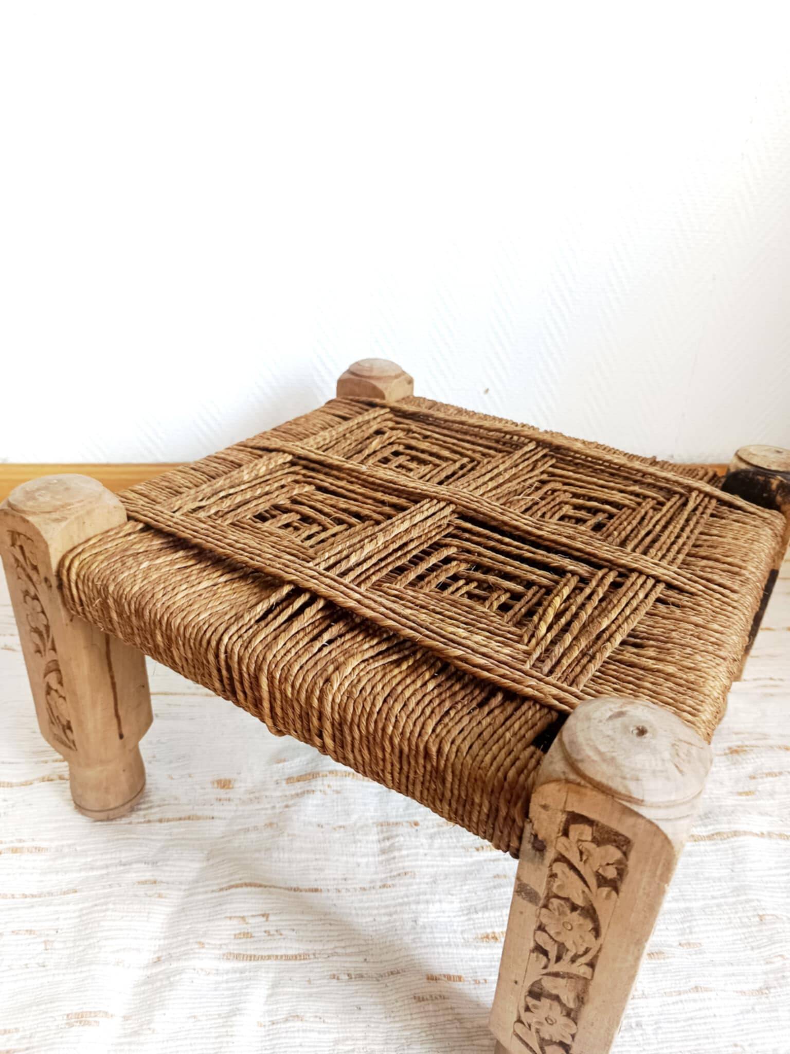 Antique Indian rope stool