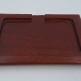 Small card holder tray in hollowed solid mahogany circa 1960 (dlg Noll) C in Paris
