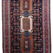 Vintage Armenian carpet Yerevan handmade 169cm x 269cm 1960s
