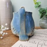 Terracotta owl-shaped teapot by vintage Ibuki Japan