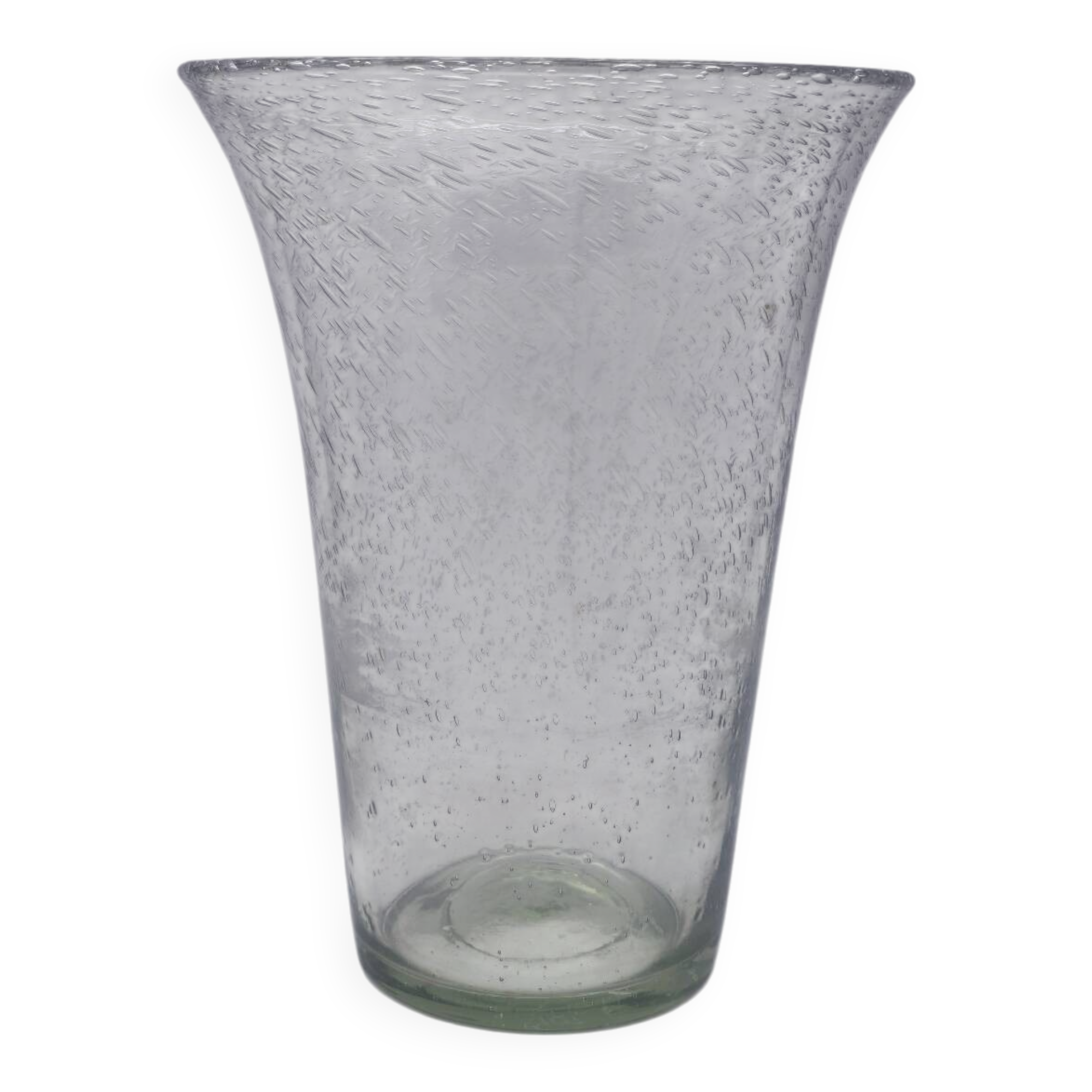 Large BIOT vase in bubble glass – Trumpet shape – 1960s – 29 cm