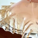 Suspension drapée verre irisé rose