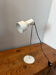 White aluminium designer table lamp made in Germany vintage