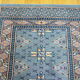 Wool carpet 60 x 120 blue with stars