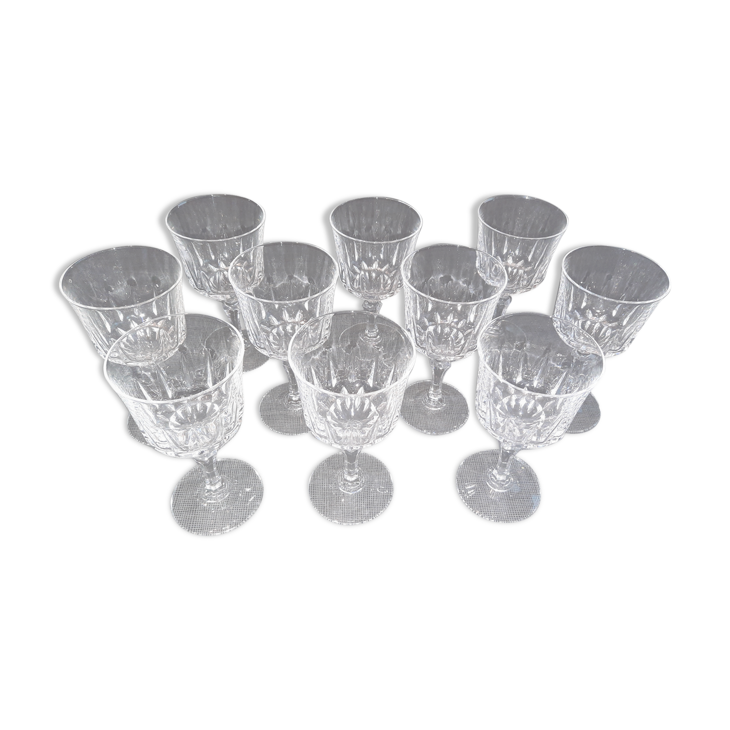 Cristal D'Arques 10 wine glasses model St Germain