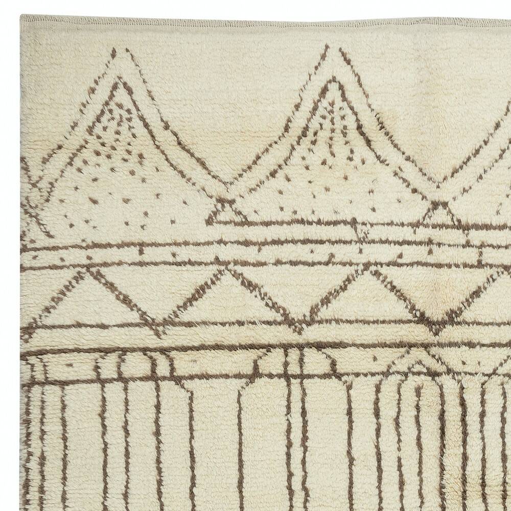 Moroccan Tulu Rug, 100% Natural Wool, Modern Handmade Carpet
