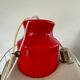 Unique vintage opaline interior red glass lamp