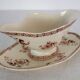 Antique sauce boat from Gien, Mai model, around 1900.