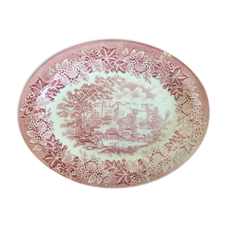 Oval dish in English earthenware