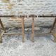 Table de ferme sur tréteaux