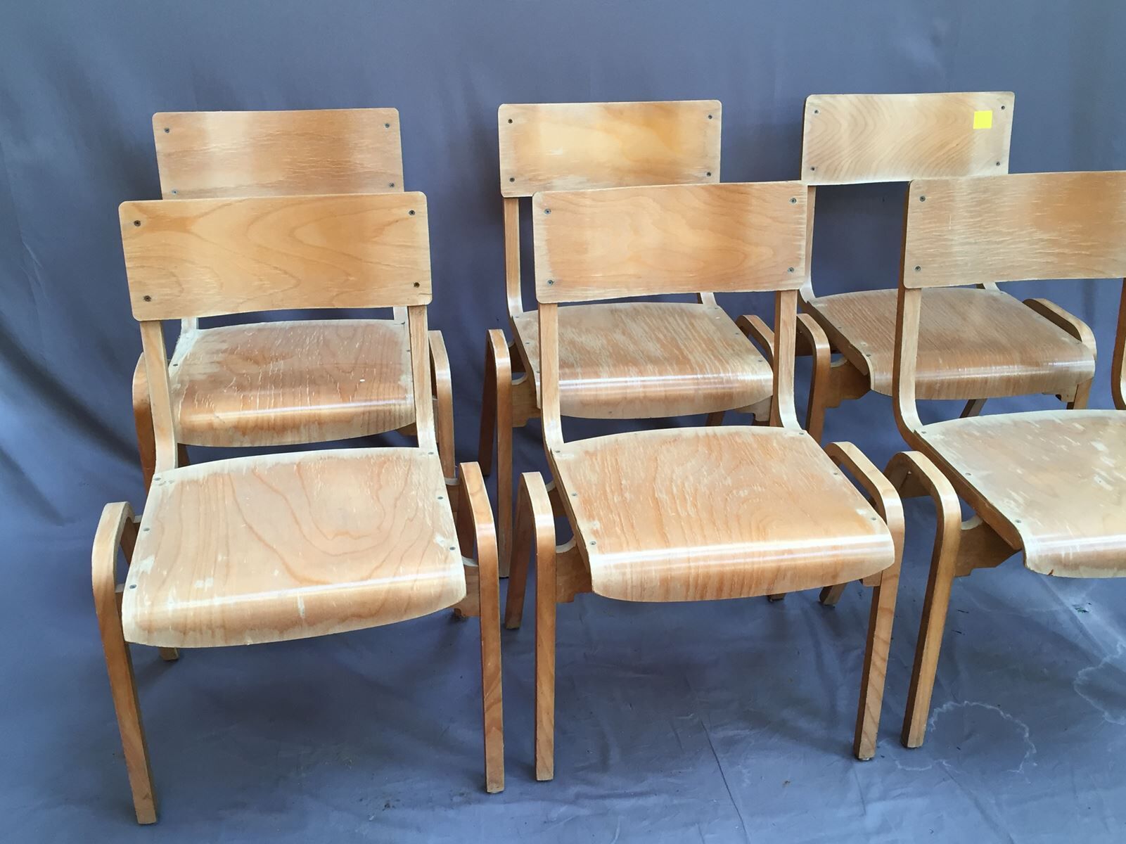 Suite de 6 chaises - années 80